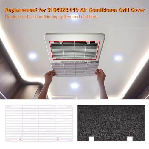 image for weideer RV A/C Ducted Air Grille with Air Filter Pad Replacement for D