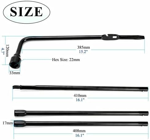 Miniatura 3 de Kit de herramientas de reparación de neumáticos de repuesto para Chevrolet GMC Silverado Sierra 1500 2500 3500 (2000-2014) con gato de tijera de