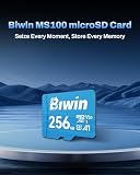 Biwin MS100 Micro SDXC Card 256GB, karta pamięci MicroSD UHS-I, 4K UHD A1 V30 U3 Class 10, prędkość odczytu do 100 MB/s dla smartfonów, tabletów, domowych kamer bezpieczeństwa i kamer samochodowych