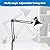 juttilax Desk Lamp for Home Office 360°Adjustable Gooseneck Architect Lamp Metal Swing Arm Desk Lamp with Clamp and A19 E26 Bulb,Eye-Caring Clip on Desk Lamp for Computer Work Study Reading Drafting