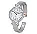 Women Classic Silver Tone Easy Read Bangle Cuff Watch