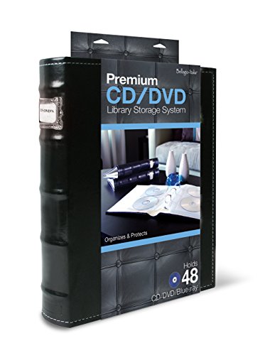 Bellagio-Italia Black Dvd Storage Binder Set - Stores Up To 144 Dvds, Cds, Or Blu-Rays - Stores Dvd Cover Art - Acid-Free Sheets #TOP6