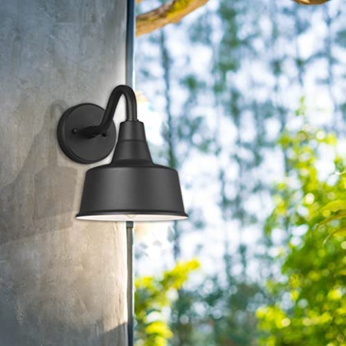 Sea Gull Lighting Generation 8537401-12 Transitional One Outdoor Wall Lantern From Seagull-Barn Light Collection In Black Finish, Small #TOP2