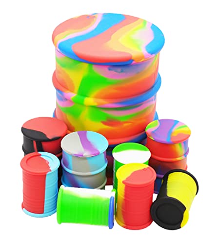 Vitakiwi Große Silikon-Wachsbehälter mit 11 ml und 26 ml fassförmigen Antihaft-Gläsern (9 Stück) Cover