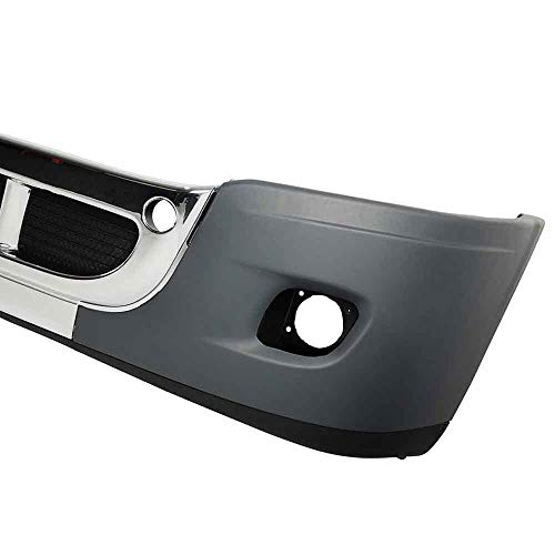 QSC Complete Bumper w/Chrome Fog Lamp Hole for Freightliner Cascadia 08-17