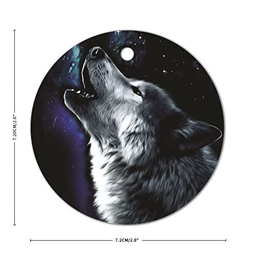 Wolf Christmas Ornaments Baby's First Christmas Ornaments Ceramic Keepsakes Customized Souvenir Decoration Gift Window Treatments Fresh Comic For Valentines Day #TOP1