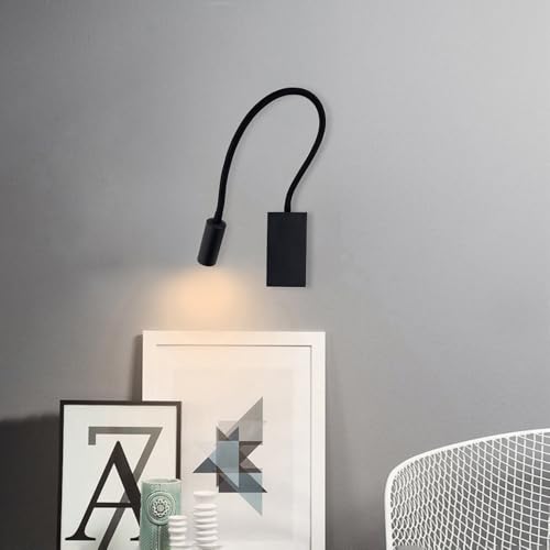 Aplique de pared con manguera ajustable para evitar la fatiga visual con luz cálida de 3W 7