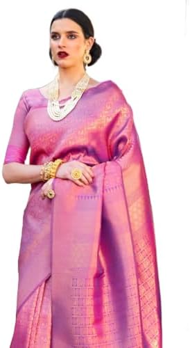 SWORNOF Womens Kanjivaram Banarasi Silk Saree Kanchipuram Patola saree