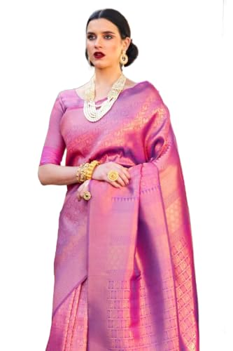 Image of SWORNOF Womens Kanjivaram Banarasi Silk Saree Kanchipuram Patola saree