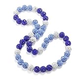 QINJIEJIE Collares de béisbol con cuentas para hombre, cadena de diamantes de imitación brillantes de 16/18 pulgadas, accesorios de goteo de béisbol, colección de hielo, collar de regalo para hombres