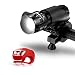 Bike Light Set With Tail Light - Super Bright 200-300 Lumens LED Bike Light. Tool-Free Installation. 500 Feet Visibility