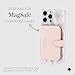 kate spade new york Morgan Magnetic Phone Wallet/Card Holder - Compatible with MagSafe Phones and Cases - Chalk Pink