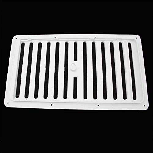 Griglia di ventilazione per roulotte, camper, caravan, barca bianca, 383 x 220 mm