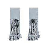 5-Zehen-Yoga-Socken für Damen, rutschfest, halbe Wade, atmungsaktiv, mit Fußgewölbeunterstützung, für Hot Yoga / Skulpturen, blau, 37.5 EU