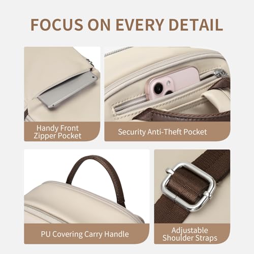 GOLF SUPAGS Mochila para ordenador portátil para mujer, bolsa para ordenador, trabajo, viajes, mochila universitaria, bolso, mochila escolar para cuadernos de 15,6 pulgadas - imagen 3