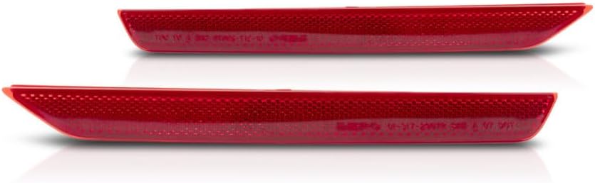 For Honda Odyssey Rear Reflector Assembly Unit 2011-2017 Pair Driver and Passenger Side LED DOT Certified HO1184100 + HO1185100 | 33555-TK8-A01 + 33505-TK8-A01