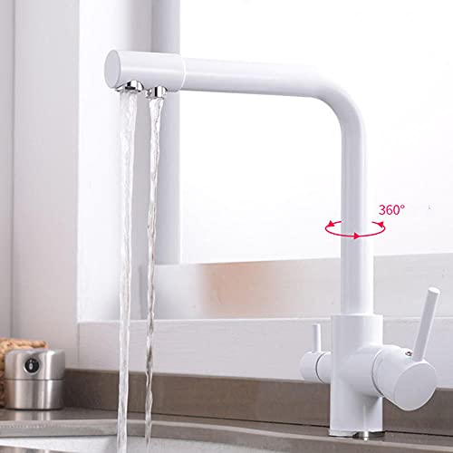 Faucets d'évier de cuisine multifonction pour éliminer les bouteilles via laiton doré 3 voies