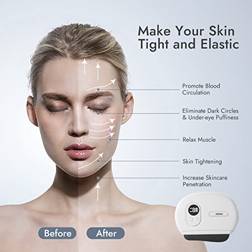 Zdeer Gua Sha Facial Tools, Electric Gua Sha With Heat & Vibration Face Massager,Gua Sha Stone Guasha Tool For Face,Anti-Aging & Wrinkles,Puffiness,Double Chin Reducer,Tension Relief(Black) #TOP1