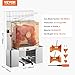 VEVOR Commercial Orange Juicer Machine, 120W Automatic Juice Extractor, Stainless Steel Orange Squeezer for 20 Oranges Per Minute, with Pull-Out Filter Box, PC Cover, 2 Peel Collecting Buckets