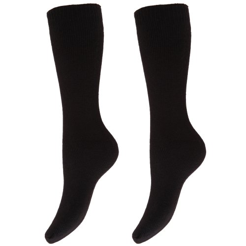 Floso- Calcetines de invierno térmicos para botas de agua para mujer (2 pares) (EUR 37-41) (Negro)