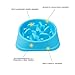 PINJUM Slow Feeder Dog Bowls Fun Interactive Stop Bloat Dog Bowl Pet Non-Slip Drink Water Bowl Square Base Sky Blue