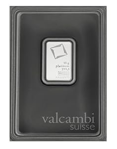 Valcambi 10 Gramm Platinbarren 999.5 Platin Edelmetall im Blister mit Zertifikat World of Coins