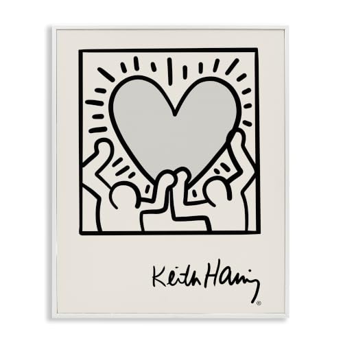 Stupell Industries Contemporary People Outline Heart Symbol Keith Haring, Design by Ros Ruseva
