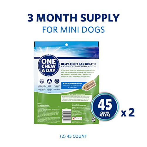 Purina Dentalife Activfresh Daily Oral Care Mini Dog Chews - (2) 45 Ct. Pouches #TOP6