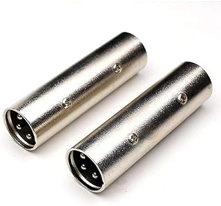 XLR 3 Pin Male to XLR 3 Pin Male Cable Adapter Gender Changer Coupler 2PACK