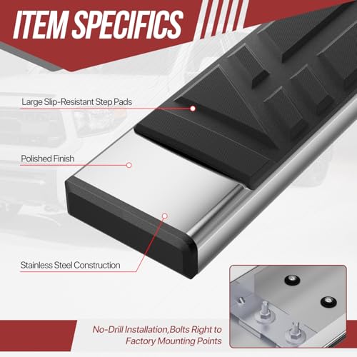 Estribos laterales para Toyota RAV4 2006-2018 acero inoxidable miniatura 2