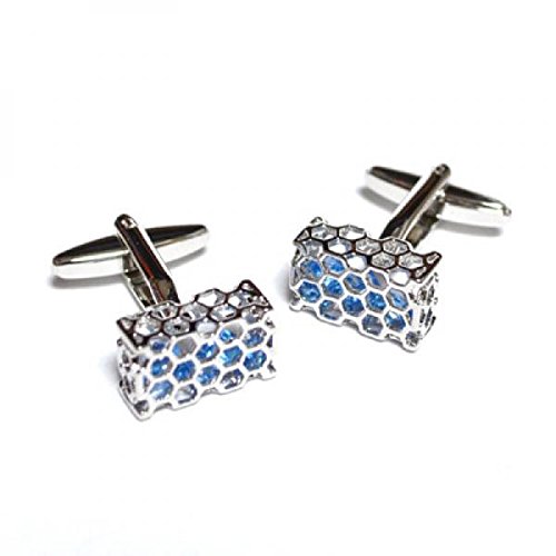 Mancuernillas para hombre GTR con cristales azules miniatura 1