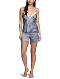  ESPRIT Bodywear Damen Pyjama, gepunktet P3297/DOTS Satin, Gr. 34, Blau (DH)
