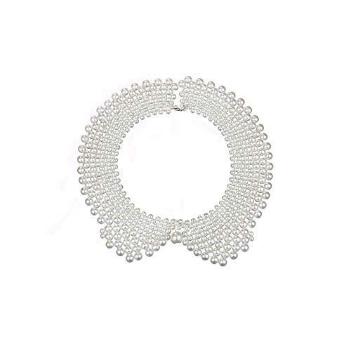 Rbg Dissent Collar Necklace For Women Girls Detachable Pearl Beaded Blouse Fake Collar Choker Necklace,Ruth Bader Ginsburg Feminist Collar Necklace (White 2) #TOP17