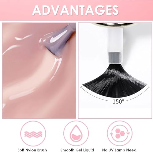 4PCS Nagellack Set - Schnell trocknende & lang anhaltende Nagellack auf Wasserbasis - Nail Polish für DIY Nageldesign (4PCS C Set Nude Style, Normal)