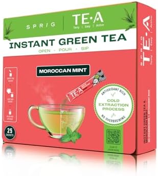 S P R I G Tea, Green Tea & Moroccan Mint Flavour, 0.7gm Sachet, Pack Of 25 Sachets