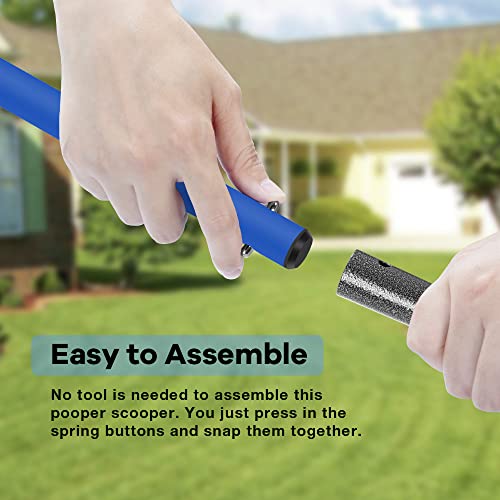 Tooge Dog Pooper Scooper For Large Medium Small Dogs Dog Poop Scooper For Yard With Heavy Duty Metal Long Handle Rake And Tray For Pet Waste Pick Up (Rake+Tray) #TOP5