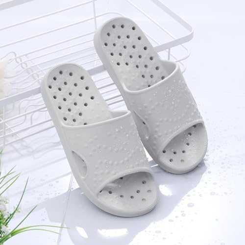 Image of shevalues Shower Shoes for Women Men with Arch Support Quick Drying Pool Slides Lightweight Beach Sandals with Drain Holes