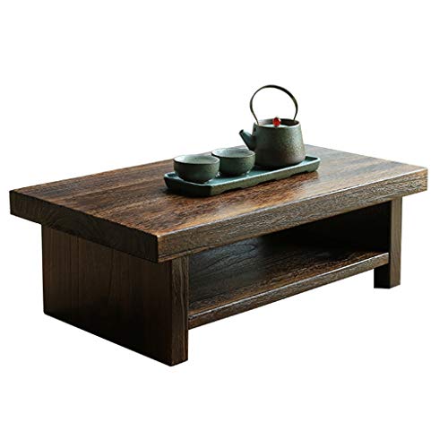 Table basse en bois massif marron 80cm au design d'exception durable - 2