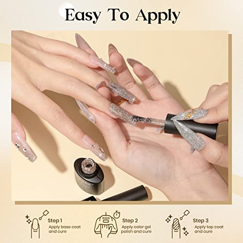 MIZHSE Reflective Glitter Gel Polish Set #TOP16