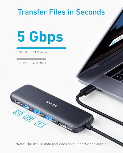 Anker USB C Hub, 5-in-1 USBC to HDMI Splitter with 4K Display, 1 x Powered USB-C 5Gbps & 2×Powered USB-A 3.0 5Gbps Data Ports for MacBook Pro, MacBook Air, Dell and More - Image 3