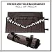 BULL TOOLS Roll-Up Tool Organizer - 26 Pocket Wrench Pouch for SAE & Metric Tools - Durable Waterproof Canvas - Portable Tool Wrap for Mechanics, Technicians & DIY - Grey (Tools Not Included)