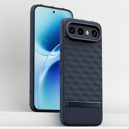 Image of Pikkme Back Cover for Vivo X300 FE 5G Camera Protection 3D Hexa Cube Design Silicone Protective Bumper Case (Blue)
