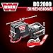 WARN 2000 DC 12V Electric Winch, 2000 lb Pulling Capacity | Steel Cable, Hook & Corded Remote | Portable, Compact Power for Trailers, ATVs, Workshops, and General Utility Lifting & Pulling