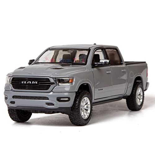 All Star Toys Exclusive 2019 Dodge Ram 1500 Laramie Crew Cab Pickup Truck Ceramic Gray 1:24 Series Diecast Model Car By Motormax 79357 Grey #TOP2