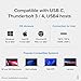 Plugable 13-in-1 USB C Docking Station 4K Triple Monitor with 100W Power Delivery | USB C Dock for Windows, Mac, ChromeOS, Thunderbolt | Driver Required | 3X HDMI and 3X DisplayPort (UD-ULTC4K)
