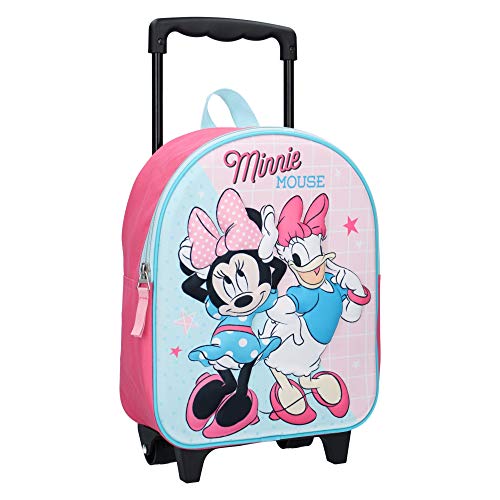 Minnie Mouse Simply Sweet | Trolley Rucksack 3D | Mit schönem dreidimensionalem Bild | Ideal für ein Wochenende oder einen Kurzurlaub | Navy Rosa -Einheitsgröße