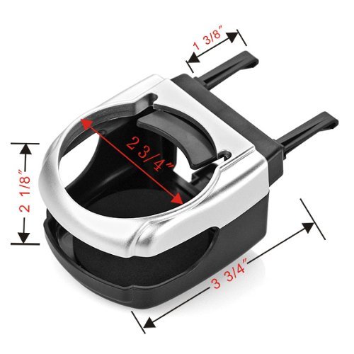 Portavasos Clip-on Negro Plateado para Auto y Camión miniatura 3