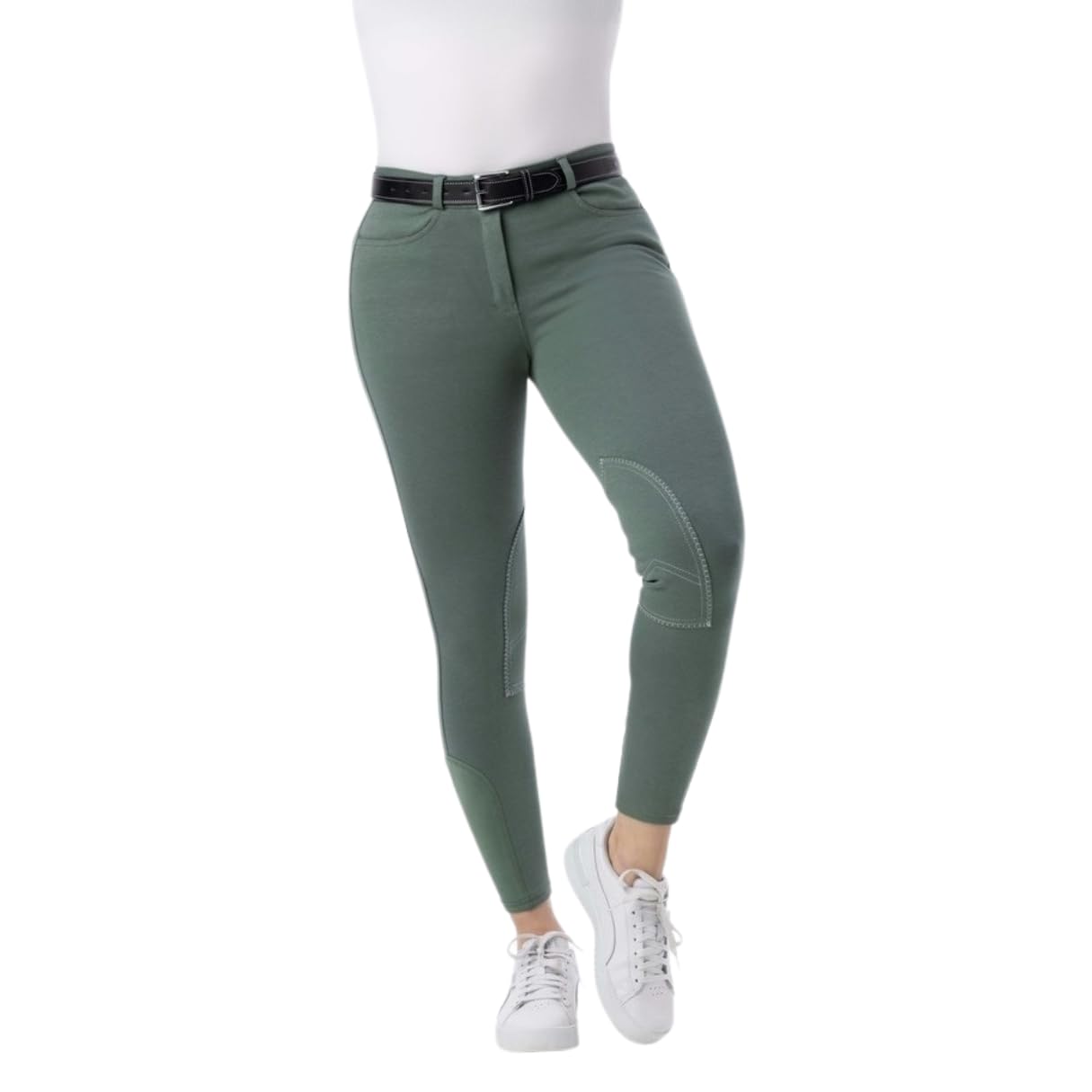 Pantalon RIDING WORLD "Alexandrie" enfant - Couleur : vert, Taille : 12 ans