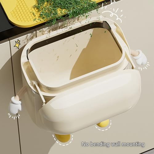Caneca de basura colgante oval para puerta de gabinete miniatura 3