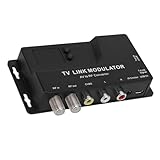 Adaptateur Radio Corporation of America vers coaxial : puissant modulateur TV UHF pour NTSC et prise en charge des systèmes TV PAL, permettant aux utilisateurs de choisir parmi 70 chaînes sur 14 à 83 sélections. Il présente des fréquences porteuses sonores réglables de 4,5, 5,5, 6,0 et 6,5 MHz, garantissant la compatibilité avec les téléviseurs d'Amérique du tout en optimisant la luminosité des écrans vintage.